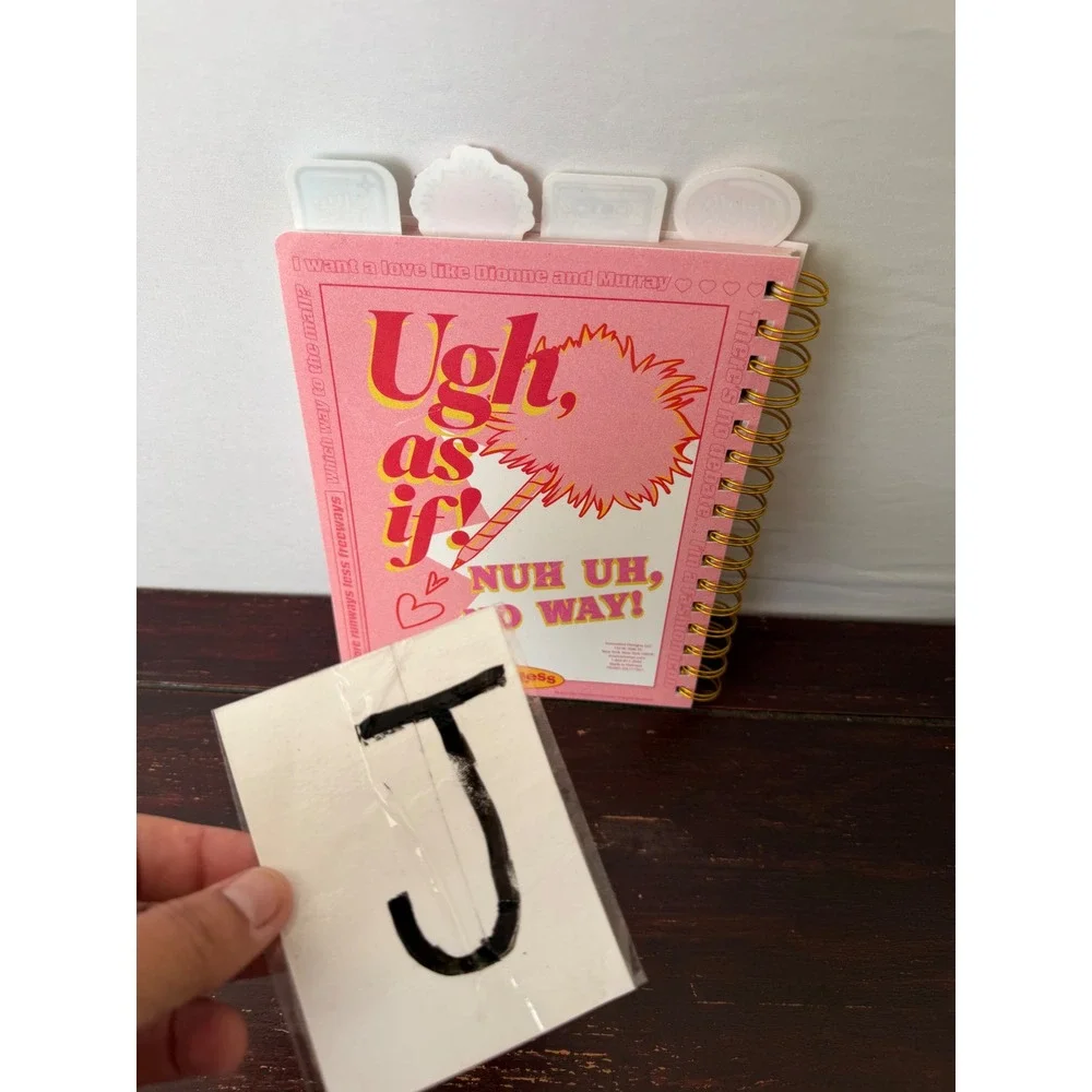 Y2K Clueless Notebook Spiral Journal 90s Graphic Pink One Size